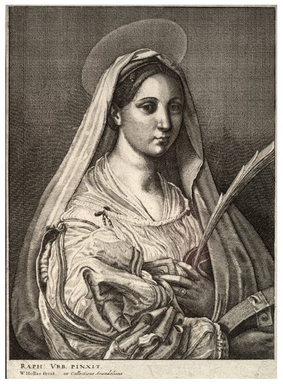 St. Catherine of Alexandria. State 2 by Wenceslaus Hollar